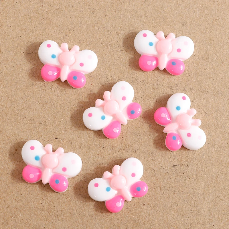 10 шт. 21*14 мм карамельных цветов Смола бабочка альбом для вырезок из кабошона