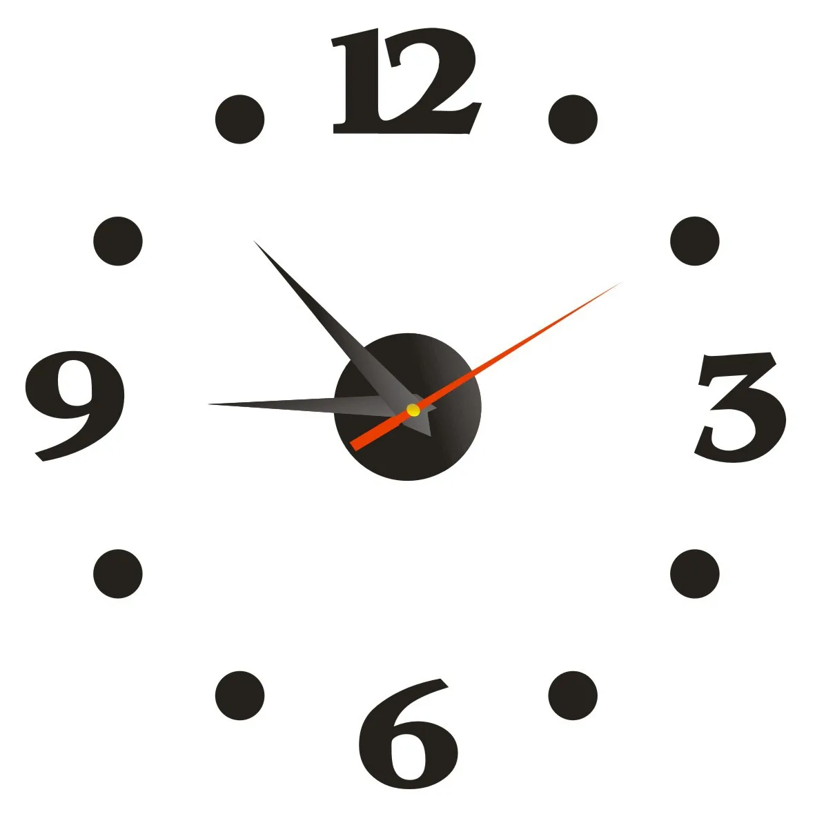

Mini Acrylic Sticker Silent DIY Wall Clock Self Adhesive Wall Clock Modern Design for Room Home Office Décor Art Clockwork