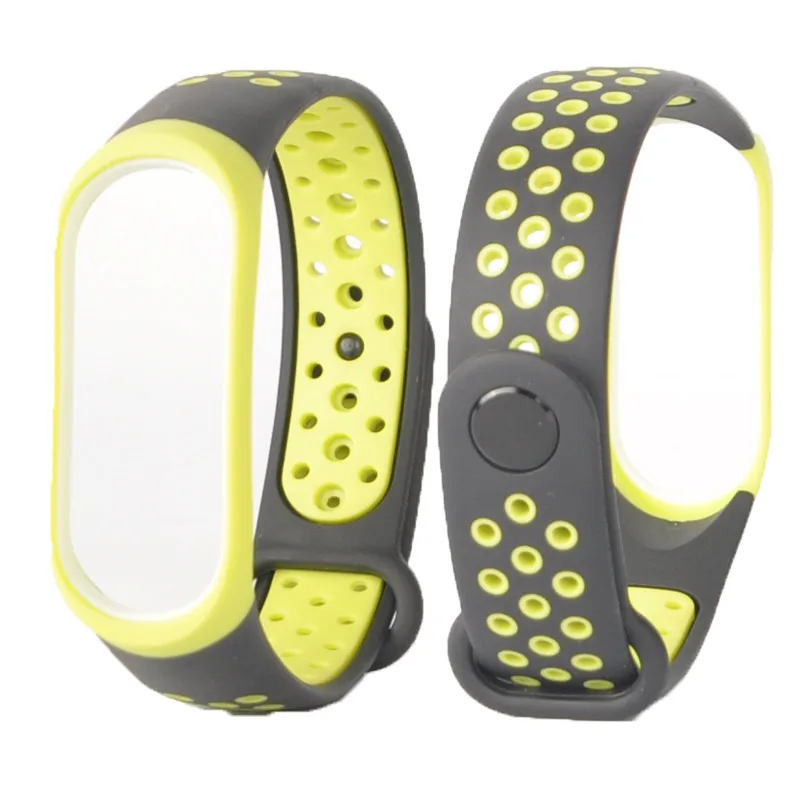 Силиконовый ремешок на запястье для Xiaomi Mi Band 4 3 10 цветов двойной сменный часов