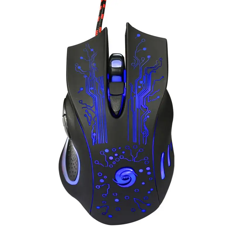 

3200DPI LED Effect 6-Button USB Gaming Mouse 2.4G Wired Rechargeable Super Slim Receiver Mouse For PC Windows latop