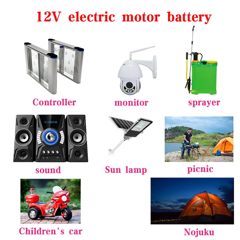 

12V 35Ah 18650 li-ion battery pack for Sprayer Appliance Uninterrupted Power Supply surveillance camera With BMS +12.6V Charger