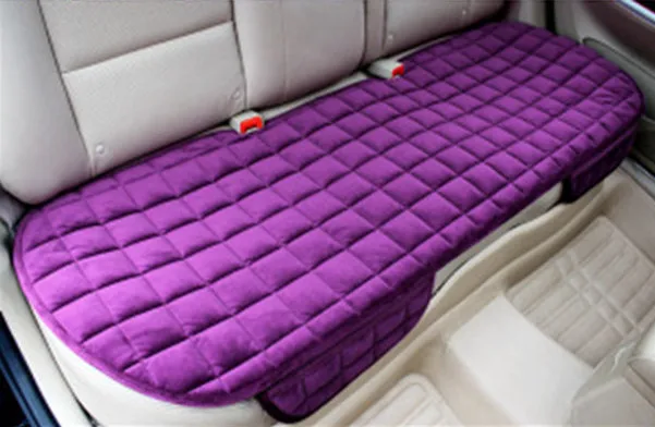 purpleblack rear 1 Флокированная ткань не двигается подушки сиденья автомобиля нескользящий подушка для автомобильного сидения Универсальный сохраняющий тепло зимний автомобиль аксессуары чехол для сиденья - Название цвета: purpleblack rear 1