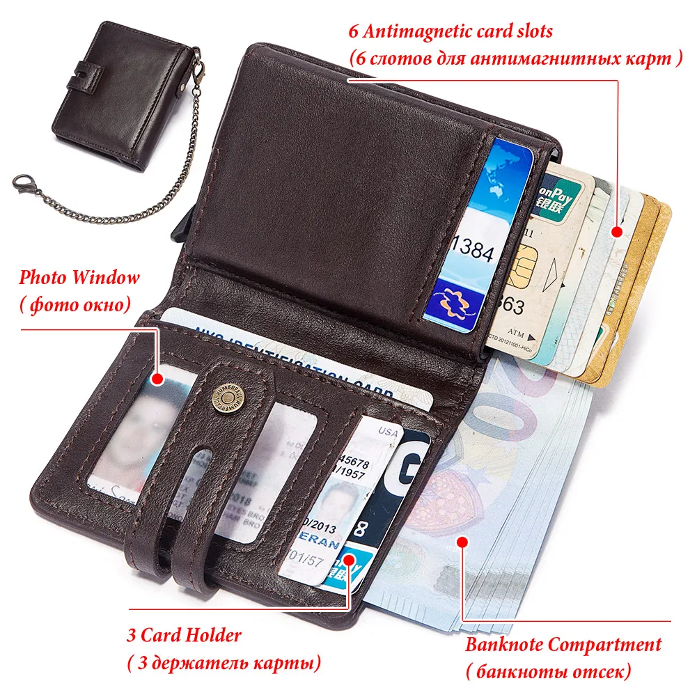 fashion unisex business card holder rfid non scan aluminum credit card case male organizer wallet with driver license slots free global shipping