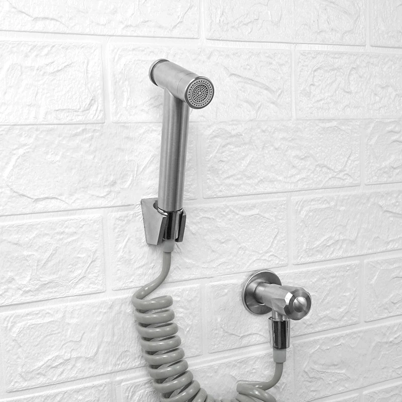 Набор для душа из нержавеющей стали с матовой ручкой смеситель биде двойным