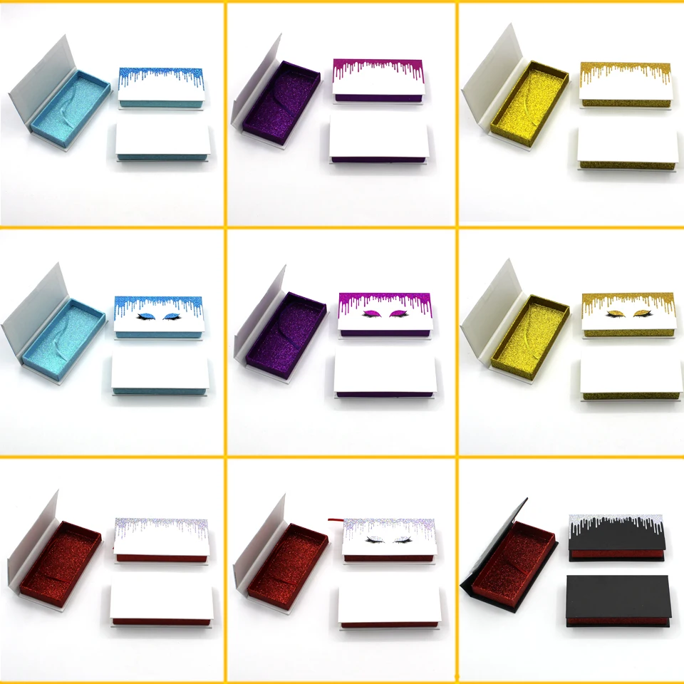 

Damepapil Empty Luxury Beauty Full Strip Lash Case Lash Cases Packaging New Design 25mm Lashes 10/20/30 Pieces Lash Packaging