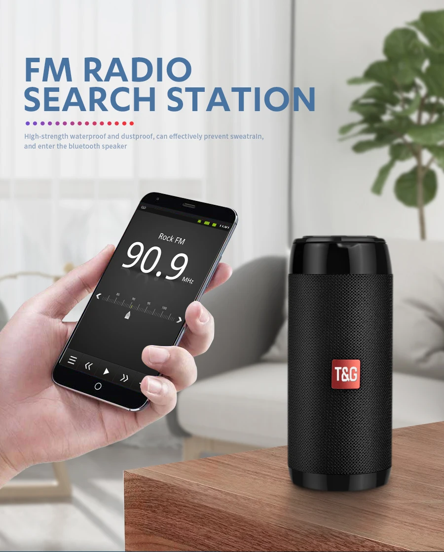 TG113C Колонка портативный Bluetooth мини-динамик с fm-радио водонепроницаемый сабвуфер беспроводной Loundpeakers и держатель телефона 7 цветов