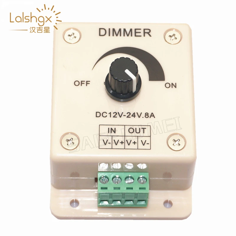 

DC12V-24V LED Dimmer 8A 30A 96W 360W Adjustable Brightness Lamp Strip Light Driver Single Color LED Controller 5050 3528 Tape