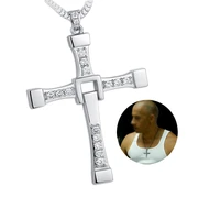 fast and furious movie dominic toretto cross necklace pendant 925 sterling silver jewelry for women men couple lovers xmas gifts