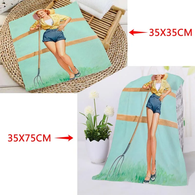 Квадратное полотенце с принтом на заказ абсорбирующее быстросохнущее из