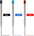 Металлическая шариковая ручка, 10 шт., стержни, синие, красные, черные чернила, средний размер, шариковая ручка, аксессуары для школы и офиса
