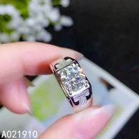 kjjeaxcmy boutique jewelry 925 sterling silver inlaid mosang diamond gemstone men male ring support detection exquisite