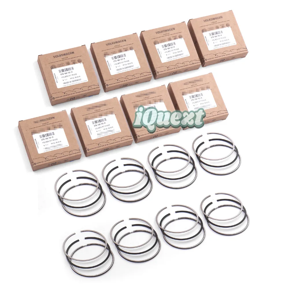 

8x Piston Rings Set Φ84.5mm STD 077198151C OE Genuine for Audi RS4 B7 R8 4.2L FSI BNS BYH 4163CC V8 DOHC 40V Engine