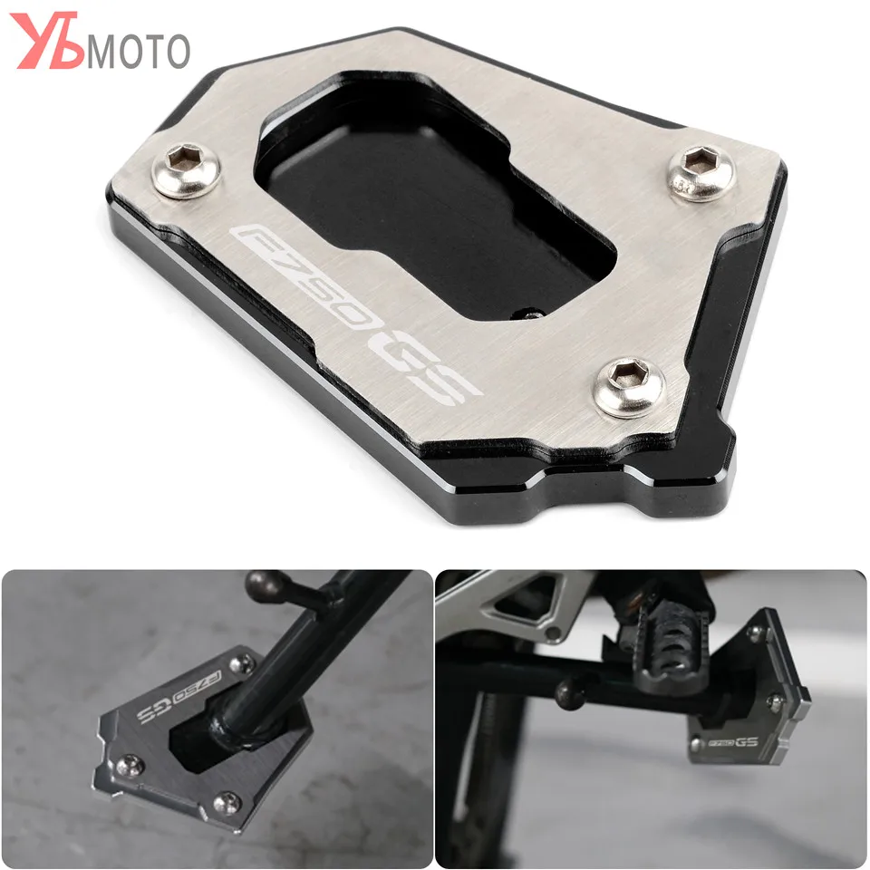 

Latest items Aluminum Motorcycle Side Stand Pad Enlargement Plate Kickstand Extension for BMW F750GS F750 GS 2018