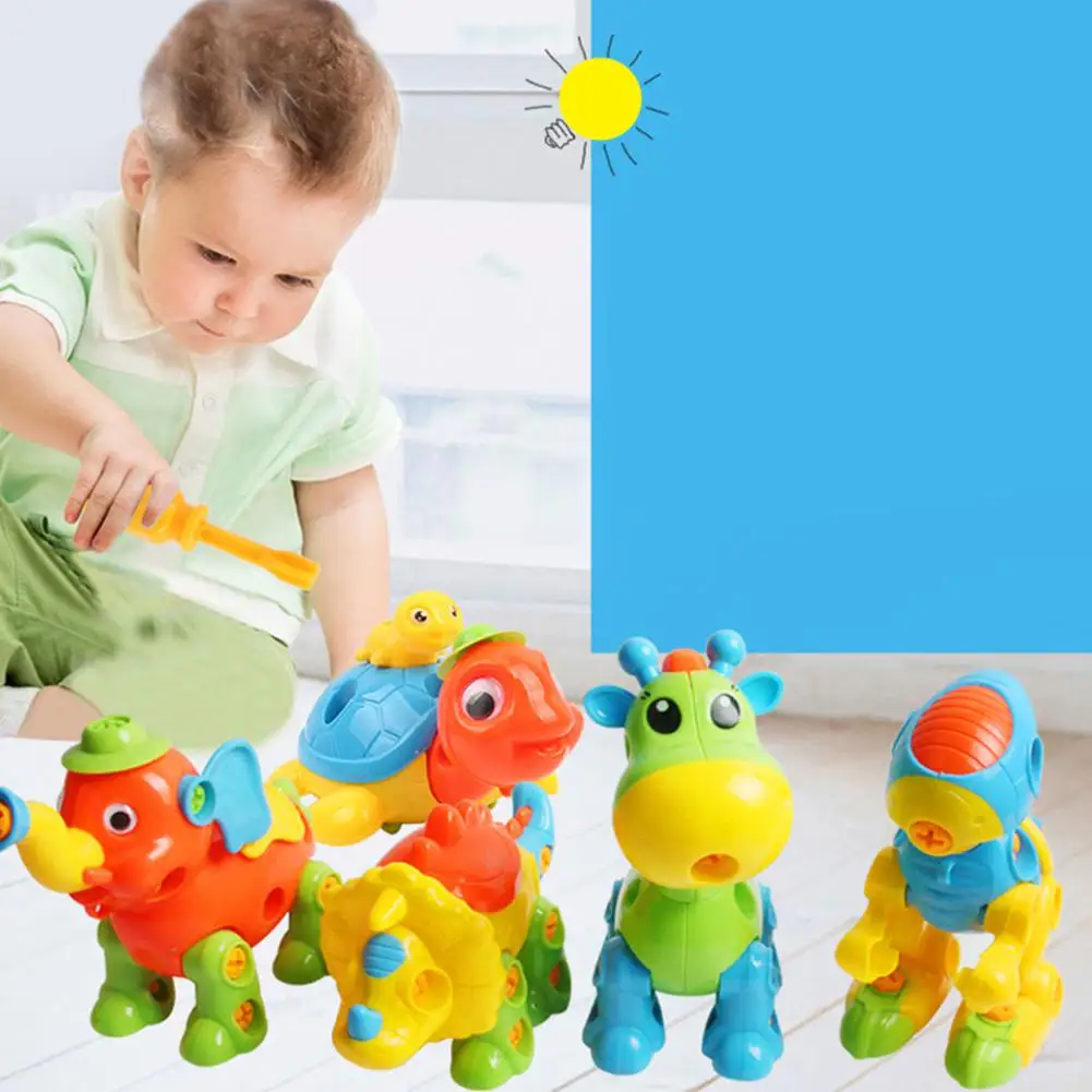 Kuulee съемные и сборные животные DIY Сборные игрушки для младенцев раннее
