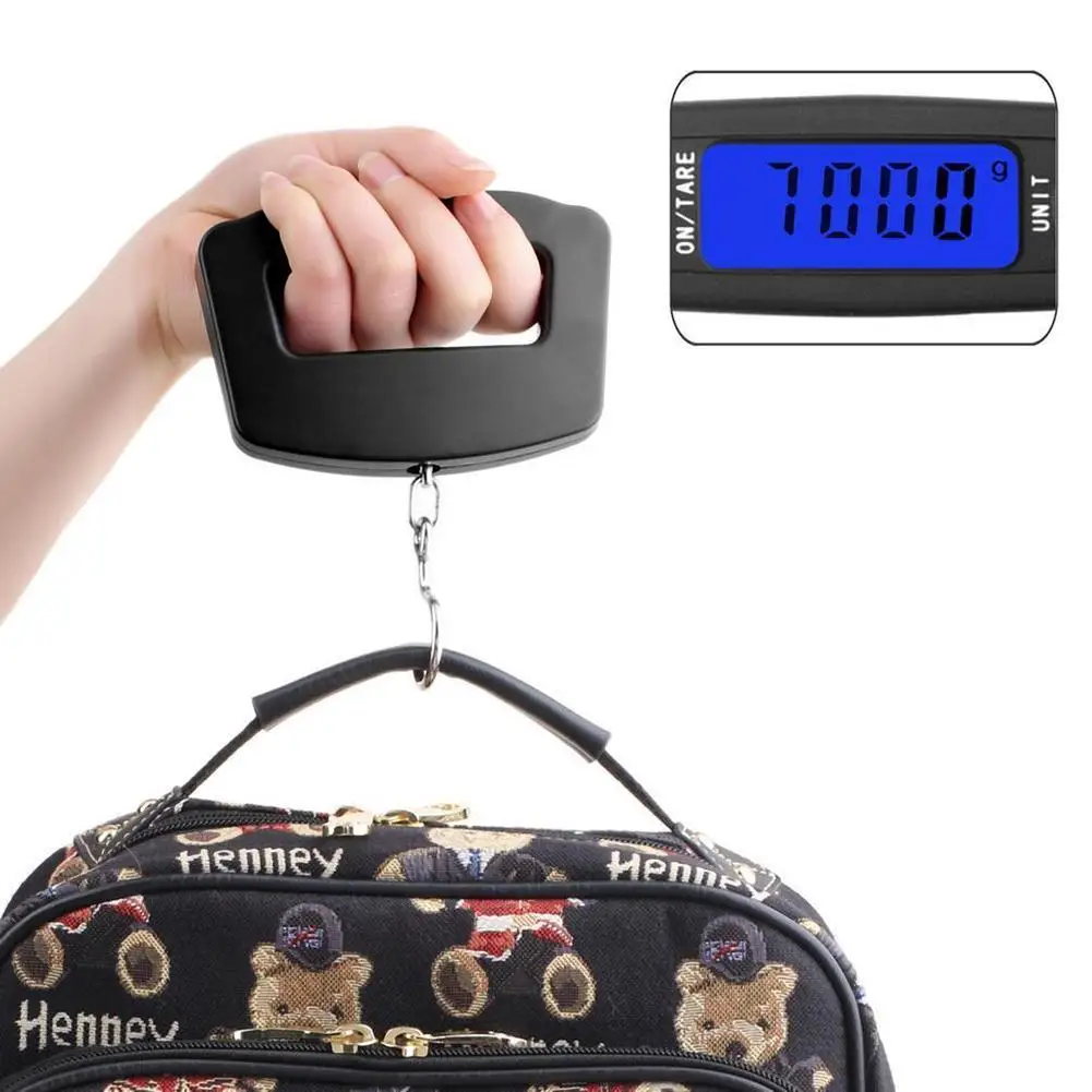 

Black 50kg Pocket LCD Digital Fishing Hanging Electronic Scale Hook Weight Digital Scales Fishing Scale Portable fishing tool //