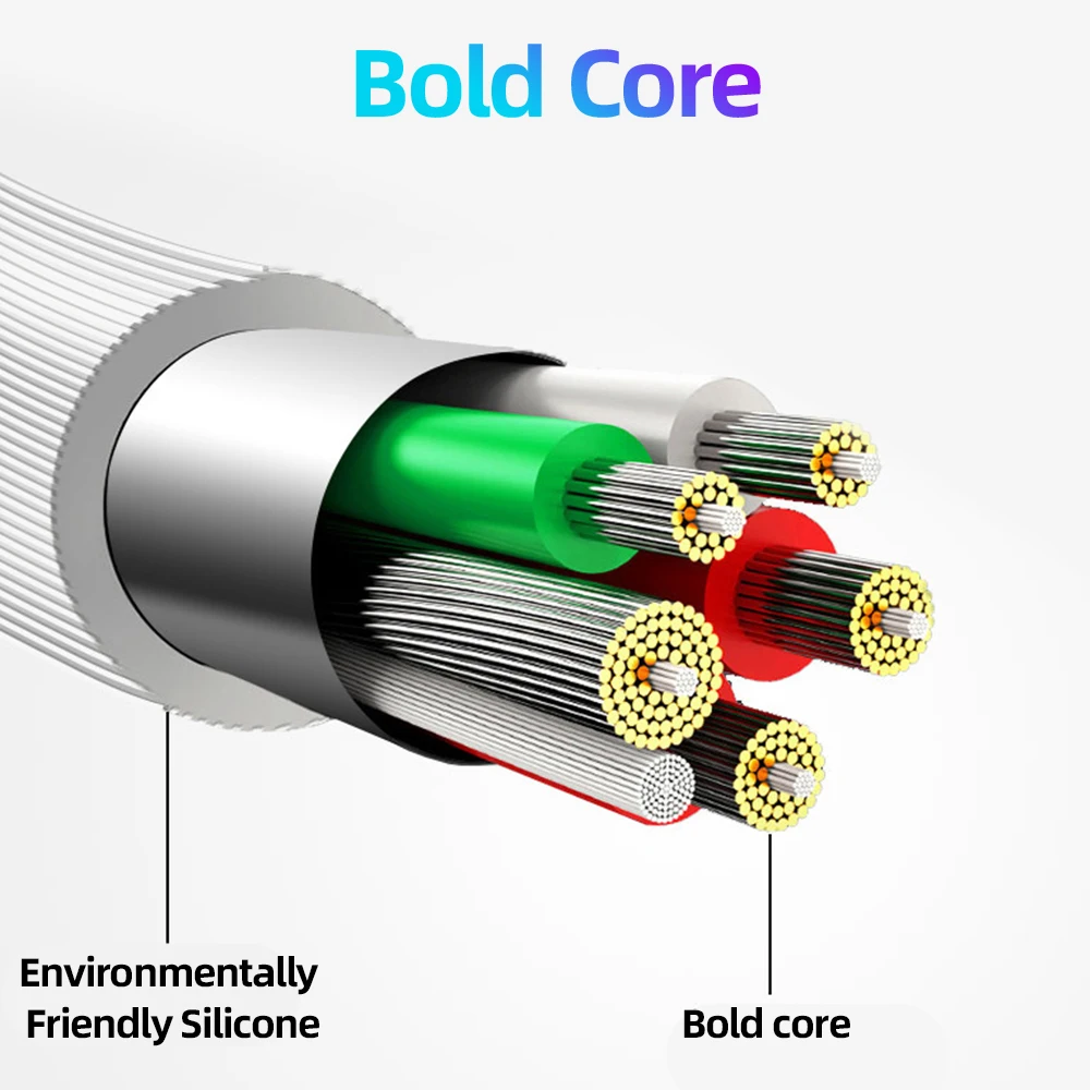 

ANMONE Luminous Voice Control USB Cable Type C Micro USB Phone Charger Cable Lighting Car Charger Cable Telephone Accessories