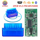 Считыватель кодов V1.5 PIC18F25K80, ELM327 V2.1 Bluetooth, автомобильный диагностический сканер 1,5 Wi-Fi OBD2 для IOSAndroidПК