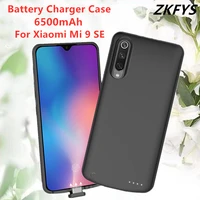 zkfys 6500mah battery charging cover for xiaomi mi 9 se external battery power bank case portable charger powerbank cover