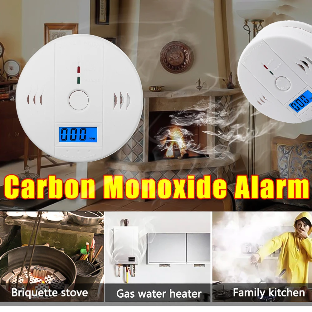 

Home Security LCD CO Sensor Work Alone Built-in 85dB Siren Sound Independent Carbon Monoxide Poisoning Warning Alarm Detector