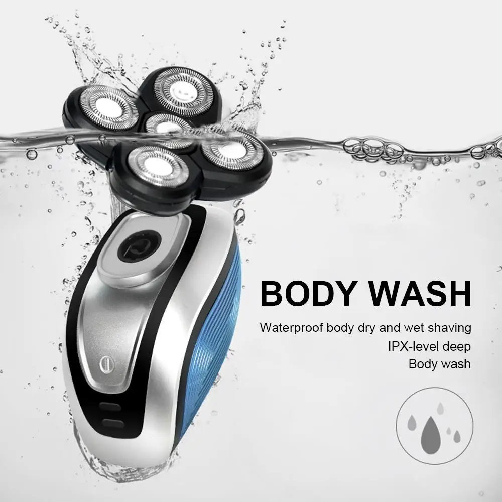 

4 in 1 Beard Nose Hair Clipper Trimmer Painless Grooming Kit Waterproof Electric Skull Razor For Men Health Beauty