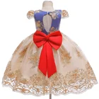 Рождественское платье для девочек, детская одежда в полоску с бантом, Цветочное платье принцессы для девочек, костюм для новогодней вечеринки, детская одежда для девочек
