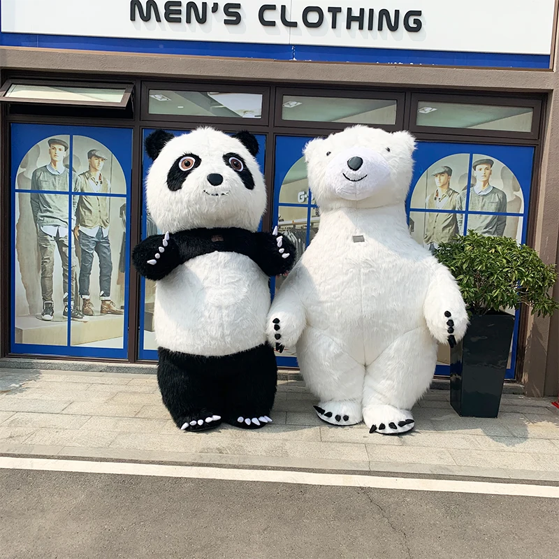 Инфляция панда костюм полярного медведя для рекламы настроить взрослый свадьбы