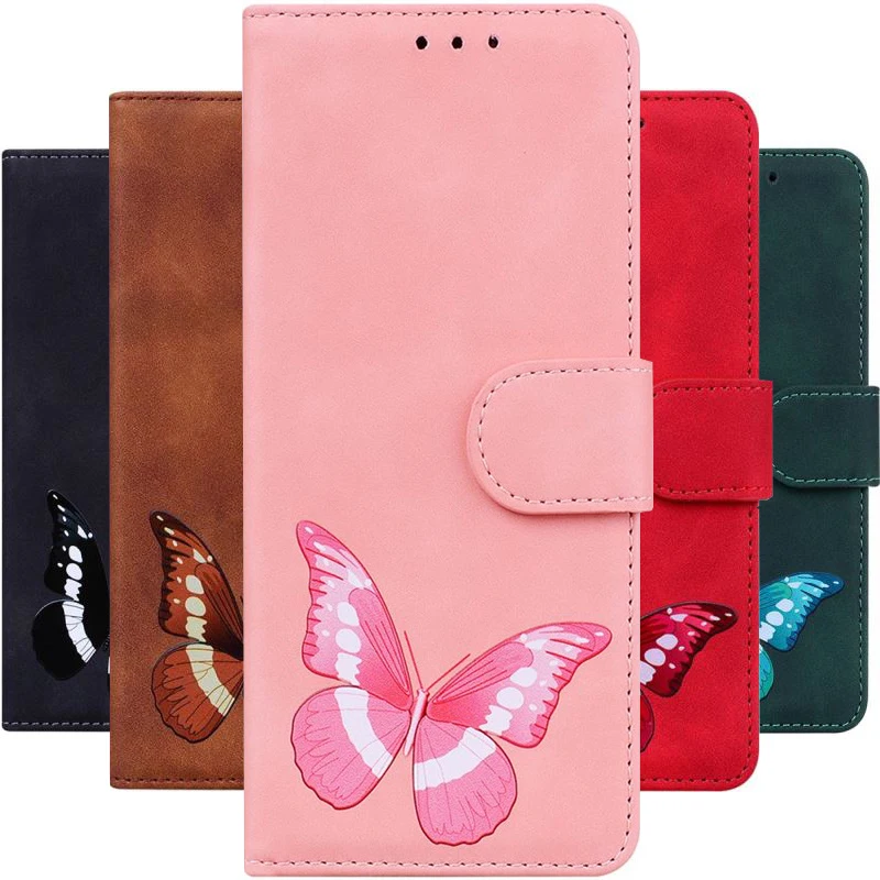 

Cute Butterfly Flip Case For Huawei Honor 20 10 Lite 10i 20i 9X 8S P Smart 2021 2020 Y5 Y6 Y9 Prime 2019 Wallet Stand Cover D26G