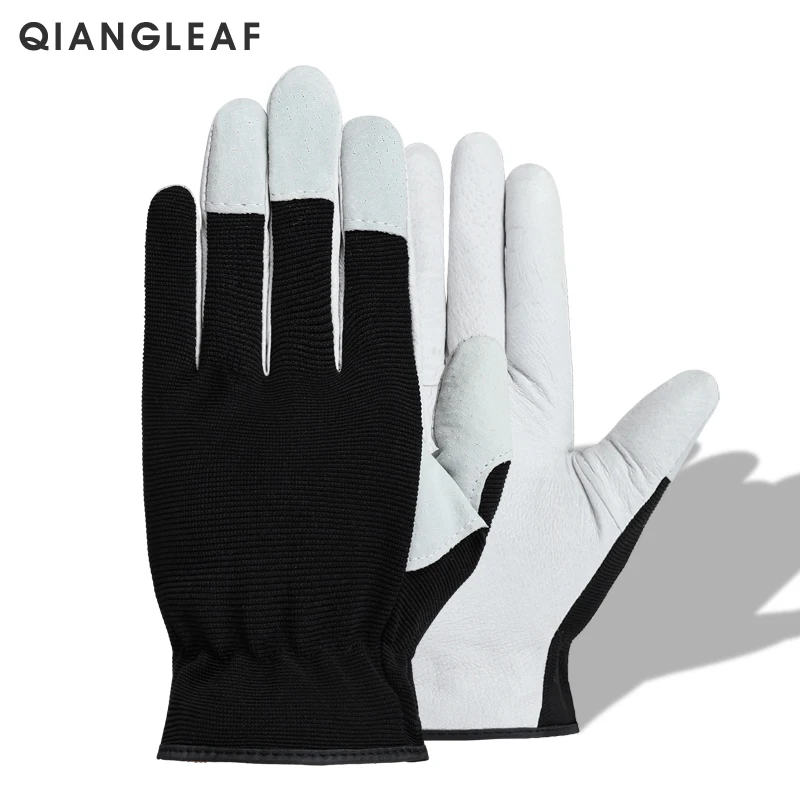 Лидер продаж кожаные рабочие защитные перчатки QIANGLEAF садовые для механика 9530|leather