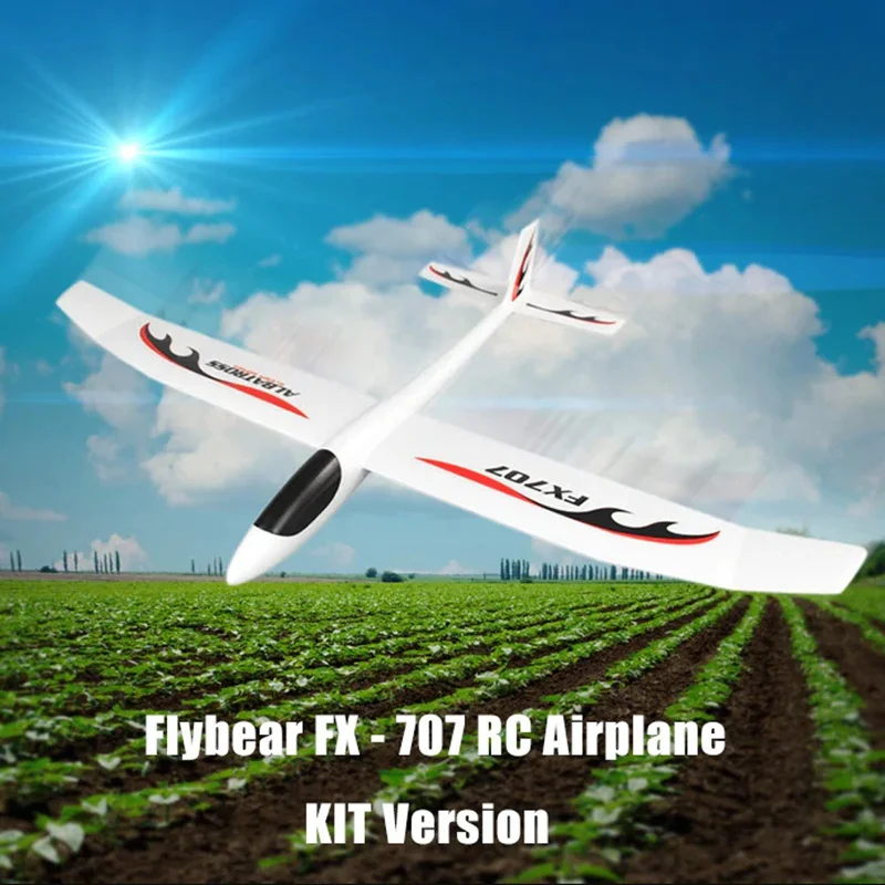 

Flybear FX707 Hand Throwing RC Airplane EPP Foam 1200mm Wingspan Aircraft Fixed Wing Airplane KIT Version RC Drone For Boys DIY