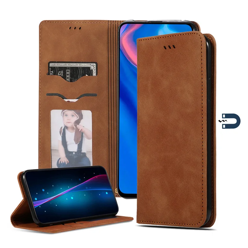 Темно-коричневый Роскошный Ретро Чехол-кошелек для Xiao mi Red mi 7A 7 K20 Note8 PRO NOTE 7 Note 6 mi 9T Pro откидная крышка mi 9 SE кожаный чехол для мобильного телефона - Цвет: Темно-коричневый