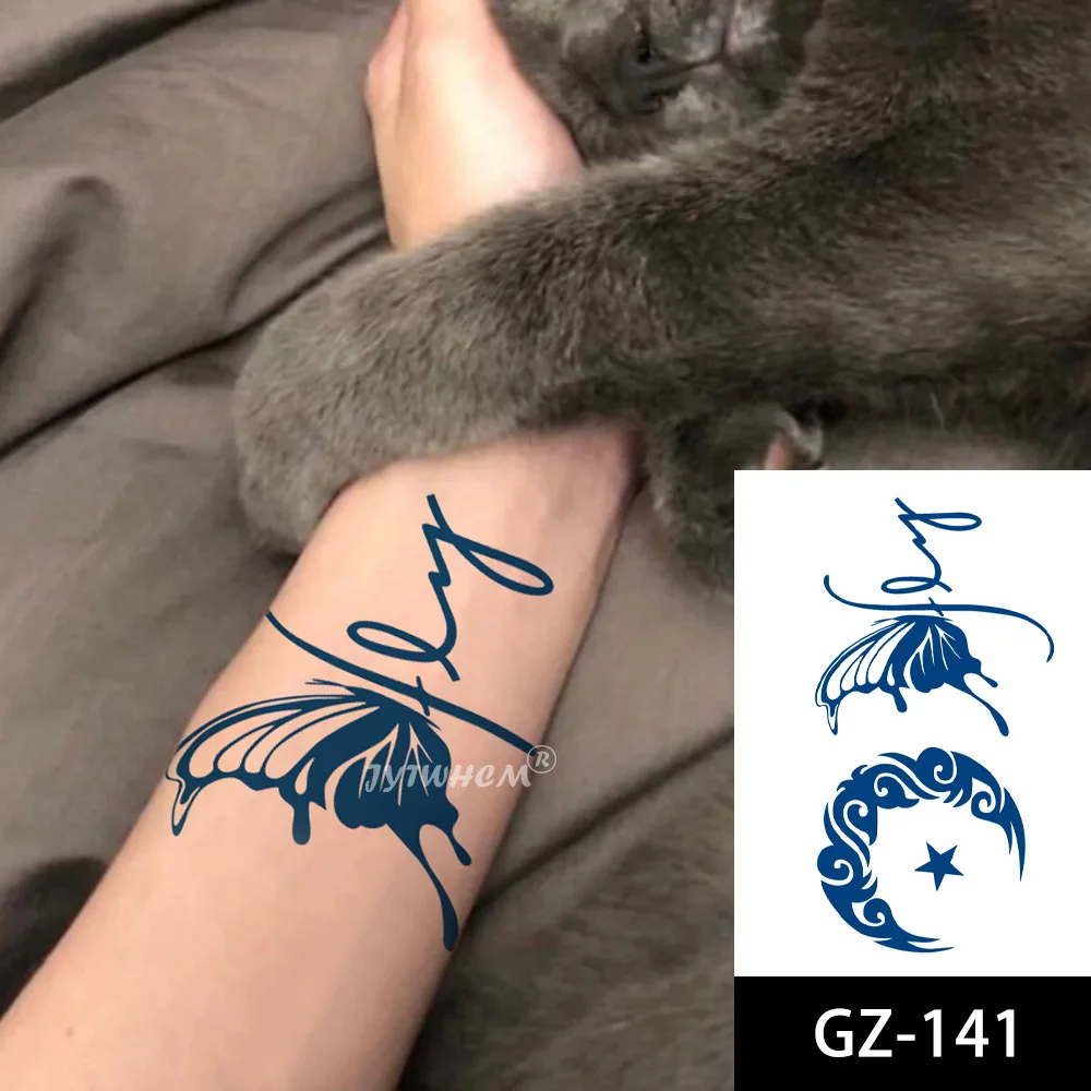 Стойкая Временная тату-наклейка водостойкая маленькая с принтом летающая птица