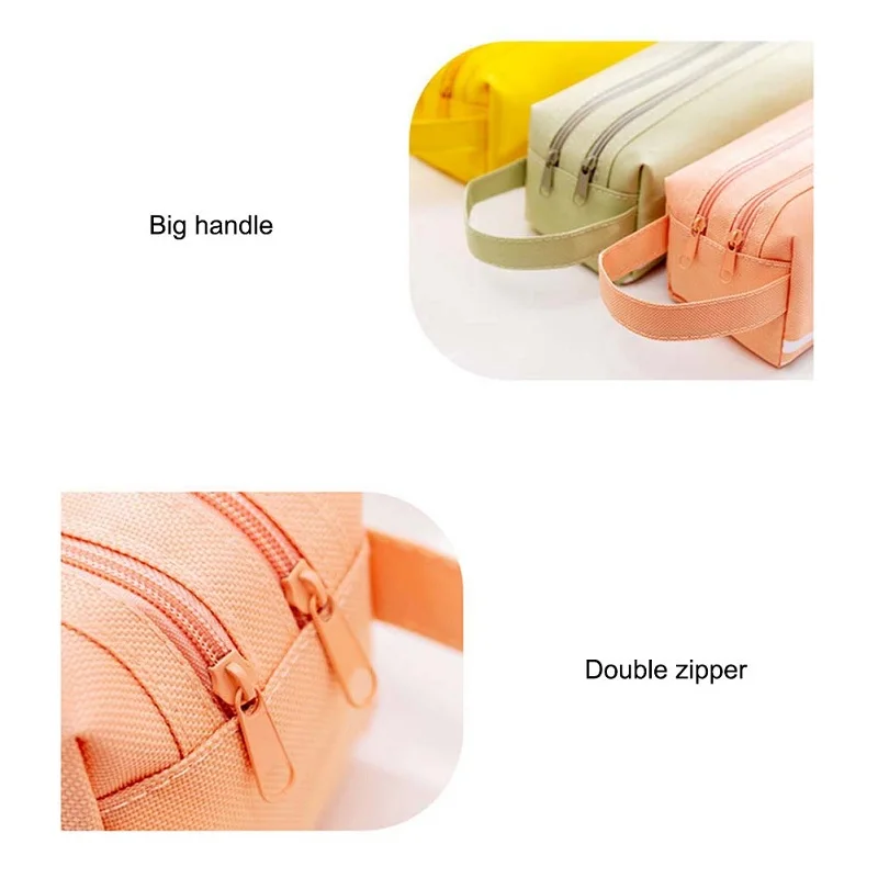 Чехол для карандашей вместительный двухслойный пенал органайзер канцелярских