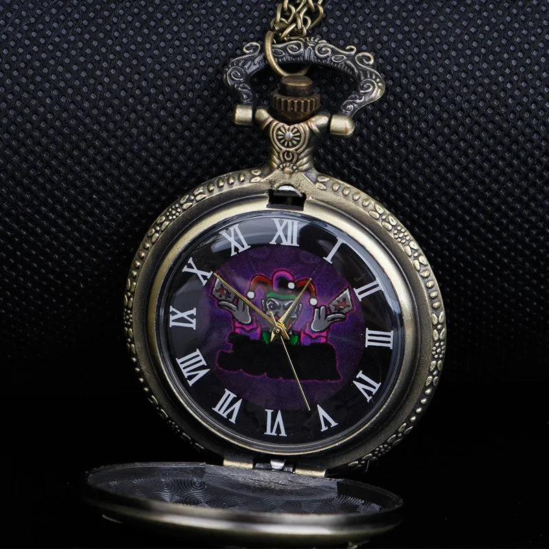 Лидер продаж, кварцевые карманные часы с мультяшным волшебником и злом, мужские и женские, детские часы, кулон, подарок, мужские часы