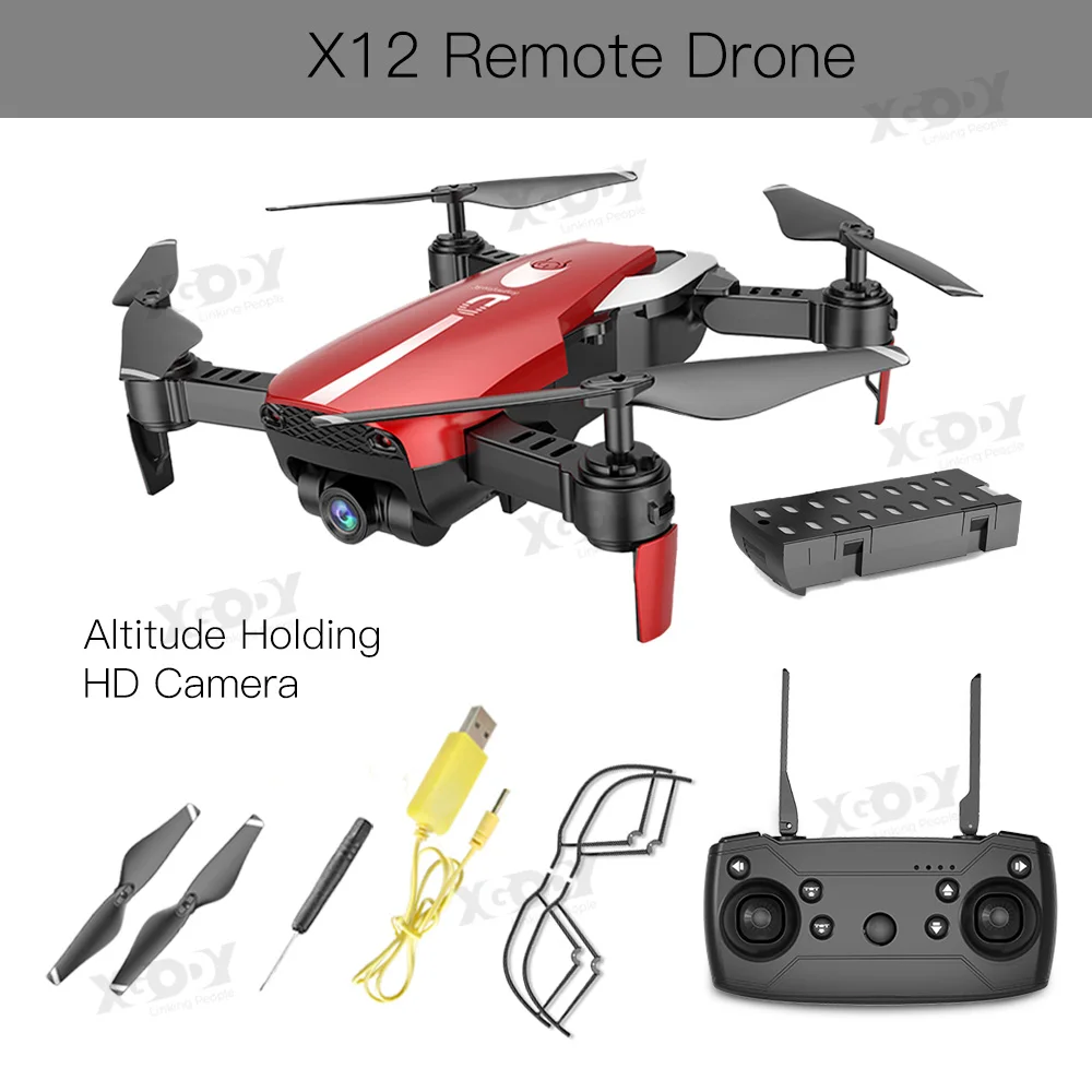 X12 Радиоуправляемый Дрон с HD 0.3MP камерой высота удержания Безголовый режим 2 4G RC