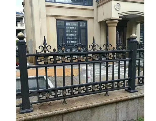 

Home Use Aluminum Wrought Iron Fence Metal Panel Ornamental With Post HC-F1