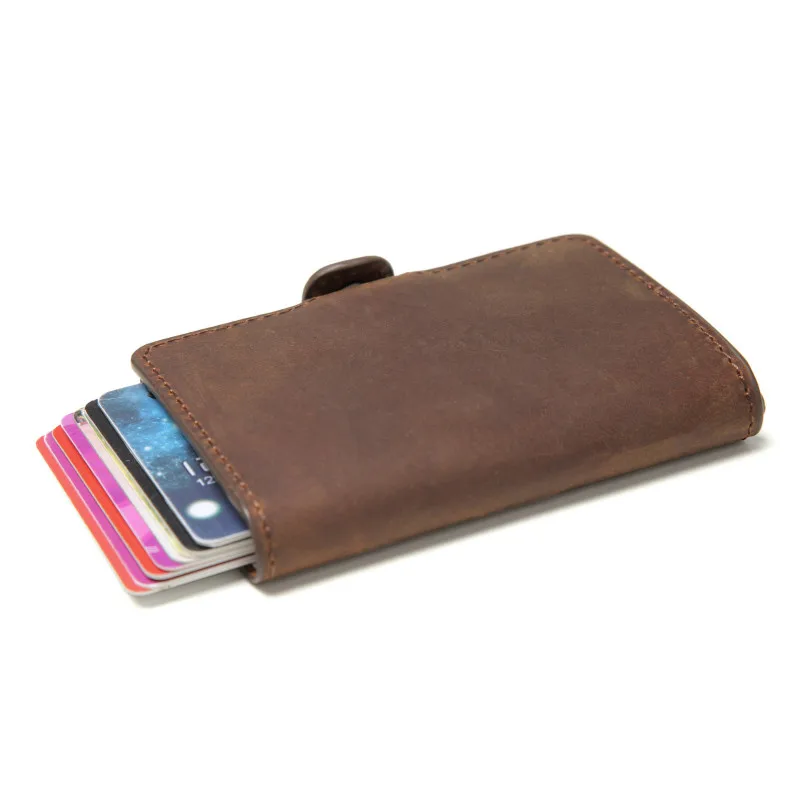 Кошелек мужской из натуральной кожи с RFID защитой и отделением для кредитных