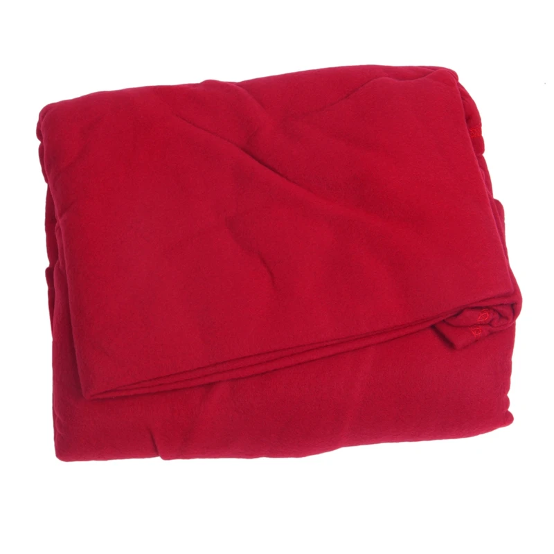 Cosy Thick Plush Snuggle Fleece Blanket With Sleeves Wine Red | Дом и сад