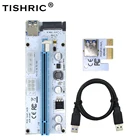 Плата расширения TISHRIC PCI Express 4615 Pin интерфейс, карта расширения VER 008S адаптер 1X к 16X USB3.0 3 в 1 удлинитель для майнинга