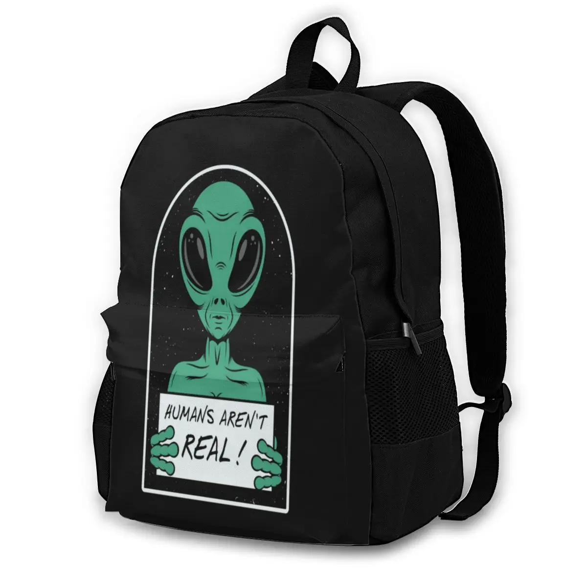 

Alien Backpacks Camping Woman Pattern Backpack Aesthetic Polyester Bags