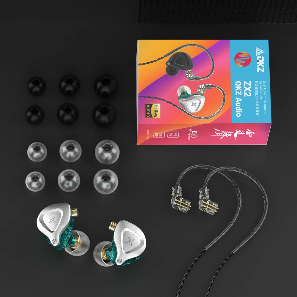 Наушники QKZ ZX2 с динамическим приводом Hi-Fi басовые наушники Спортивная гарнитура