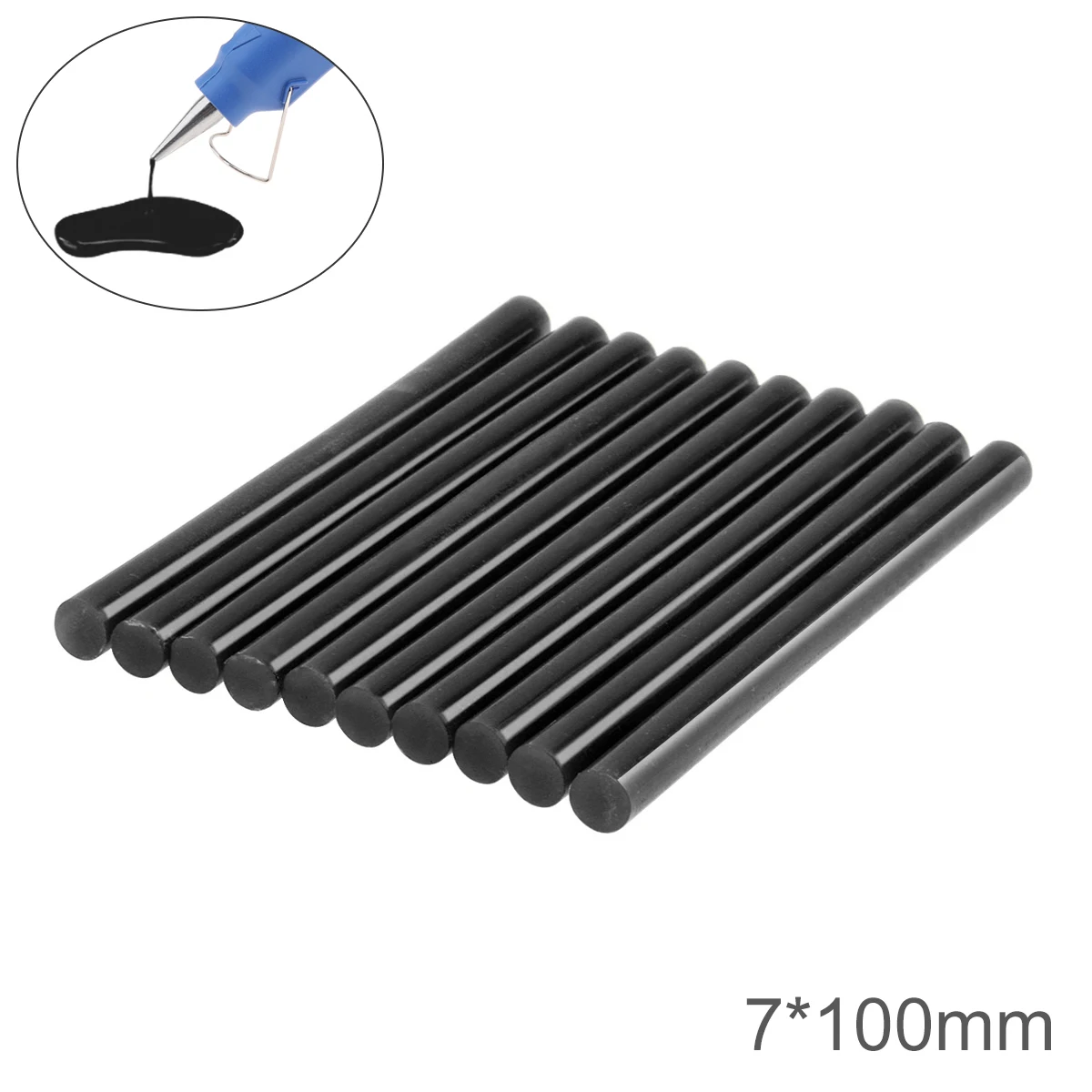 

5pcs/10pcs/15pcs/20pcs/30pcs/50pcs/100pcs 7mmx100mm Black Hot Melt Gun Glue Sticks Gun Adhesive DIY Tools for Hot Melt Glue Gun