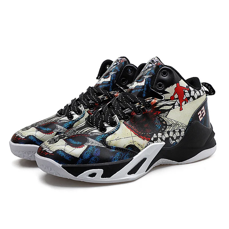 Новинка 2020 Баскетбольная обувь с рисунком износостойкая и нескользящая Jordan для