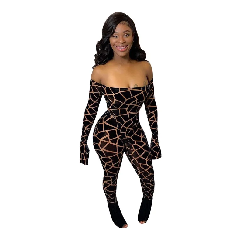 Горячая Распродажа сексуальные женские комбинезоны с вырезом лодочкой модные