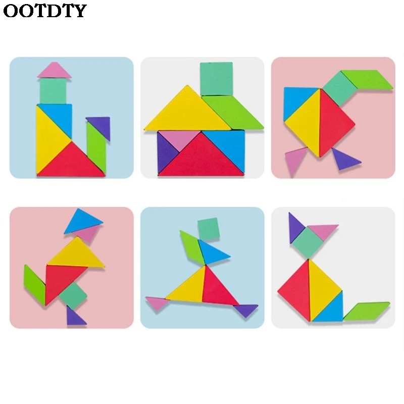 

96 Puzzles Magnetic Tangram Kids Toys Montessori Educational Magic Book Suit For Baby Kids