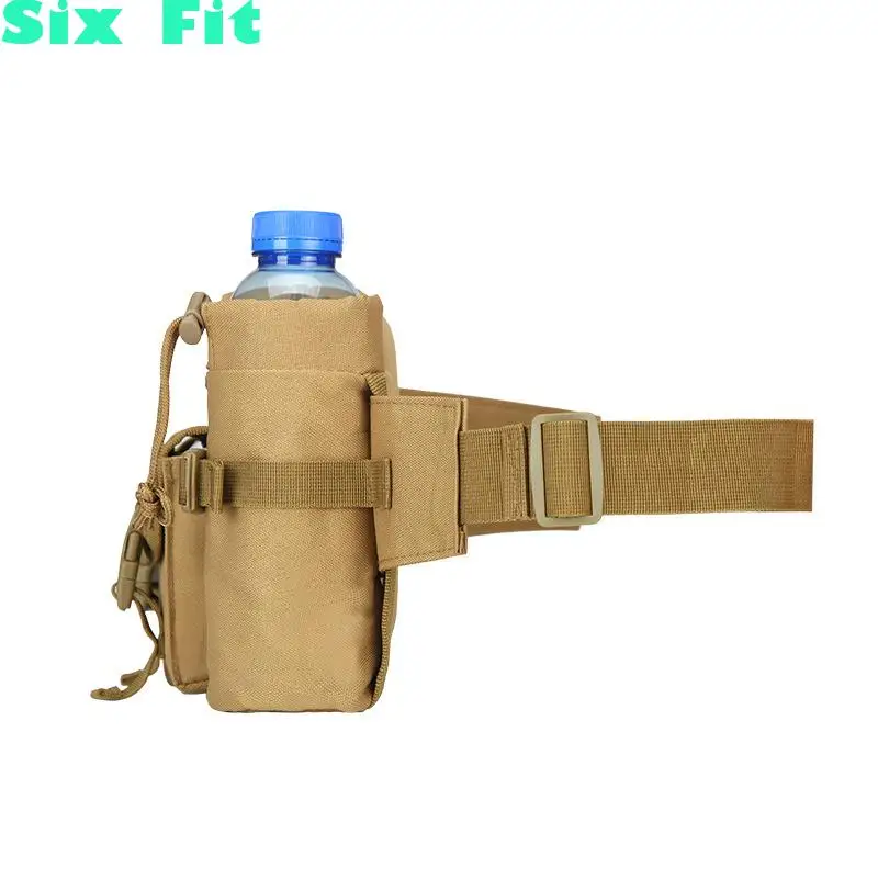 2021 Наружная Мужская поясная сумка, тактическая поясная сумка с держателем для бутылки воды, водонепроницаемая нейлоновая поясная сумка 800d, ... от AliExpress WW