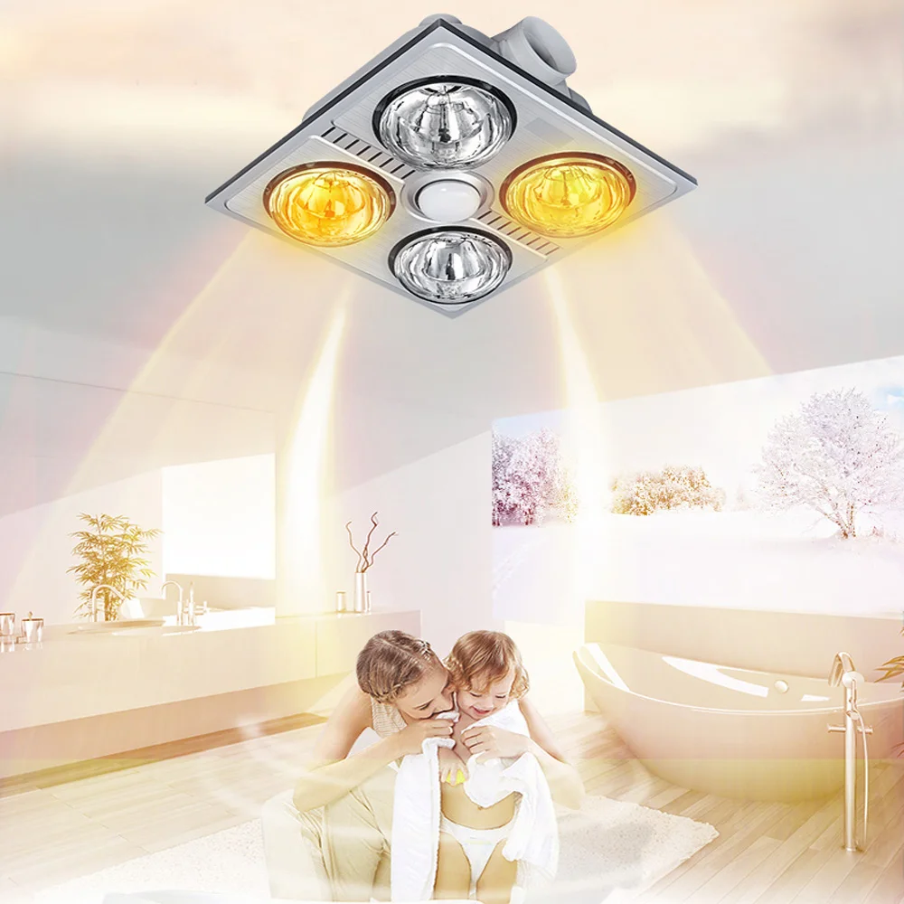Heating Yuba 300*300 Bulb Lighting Ventilation Fan Bathroom Heating Integrated Bathroom Ceiling Lamp
