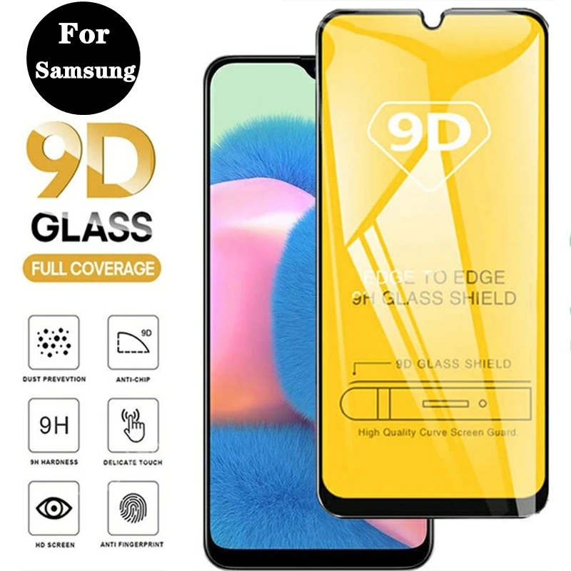 Закаленное стекло с полным покрытием для Samsung Galaxy A10 A20 A30 A40 A50 A60 A70 S Защита экрана