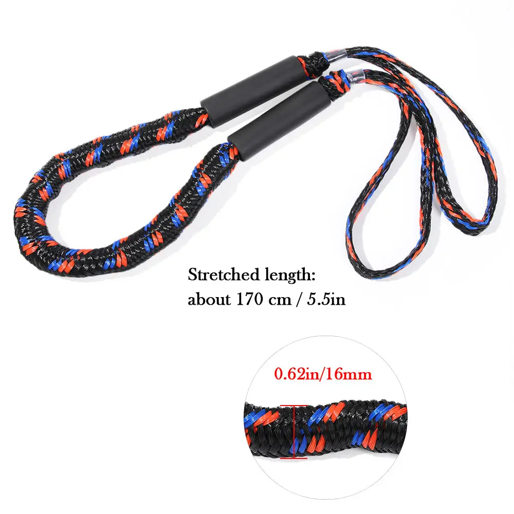 

1pc Bungee Dock Line Mooring Rope for Boat 4ft Rope Bungee Cord Dockline Stretch Elastic Boats Kayak Accessories
