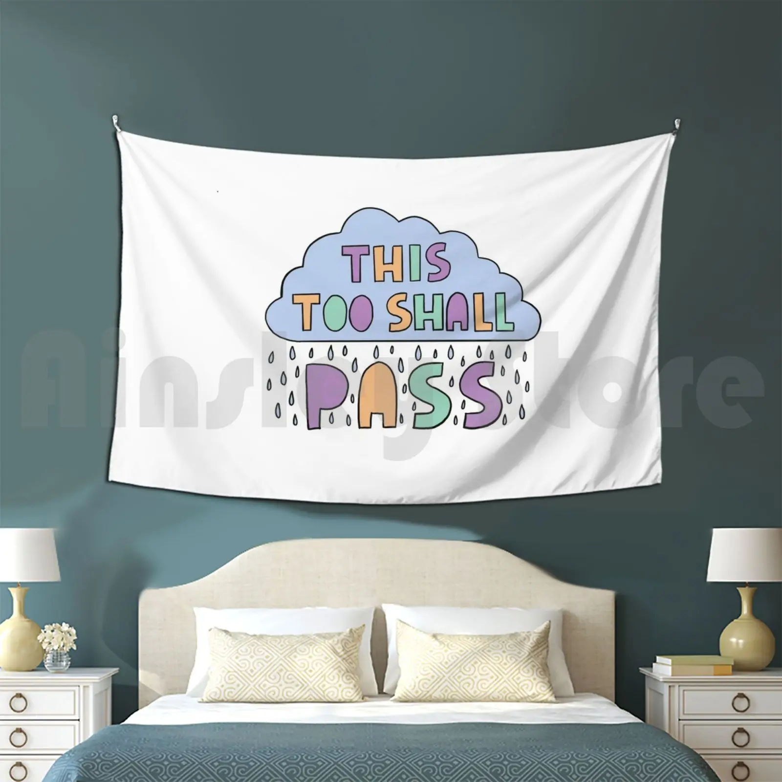 

This Too Shall Pass Tapestry Living Room Bedroom Mental Health Matters Mental Health Health Awareness Illness