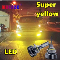 kuluze 2pcs 12v h11 h8 9012 led fog light bulbs 24v truck h7 hb3 hb4 880 881 3000k golden yellow h16jp